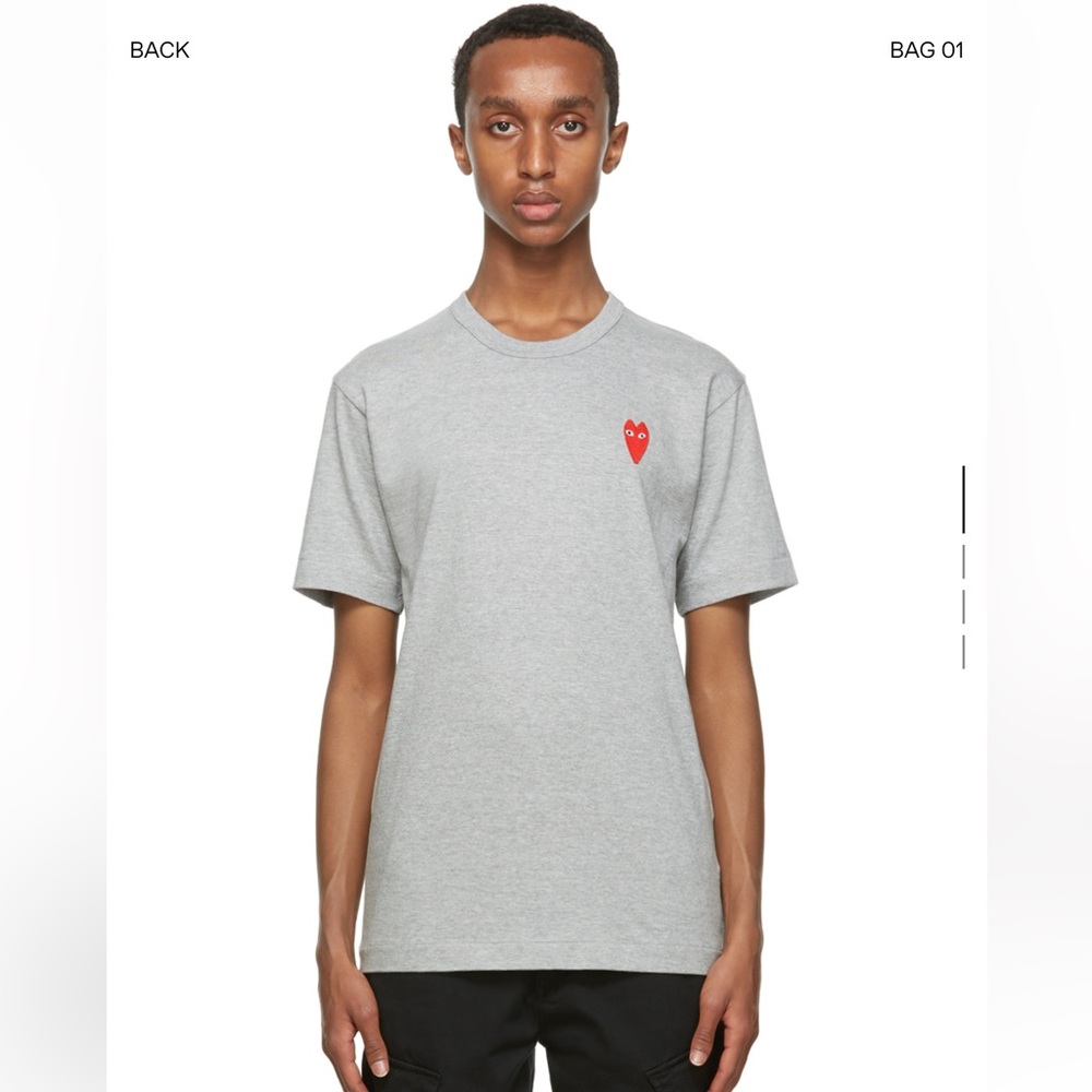 Comme dés Garçon T-shirt Gray (Small)